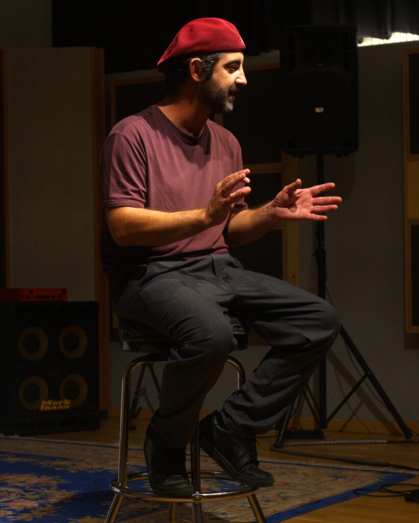 Luigi Morra durante una sessione di Stage Acting a Mob Studios