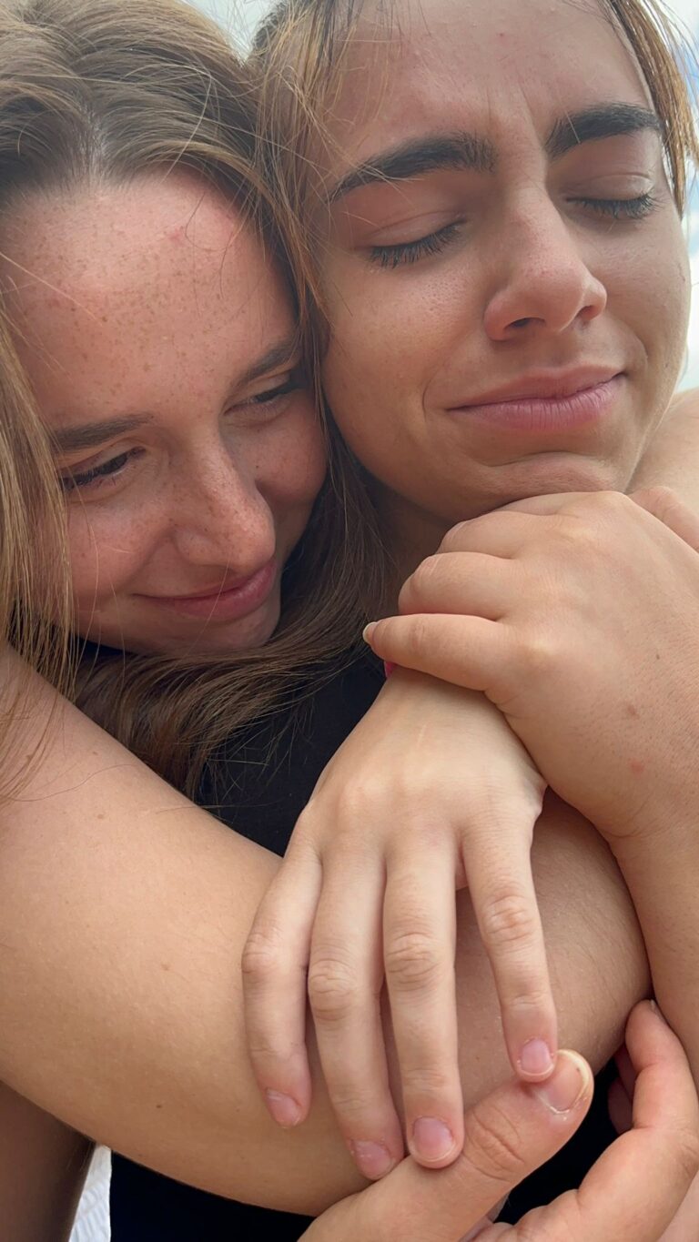 DRAMA retreat: a hug between students